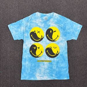 SmileyWorld Graphic T-Shirt Tye Dye Smiley Face Retro Streetwear Size Medium